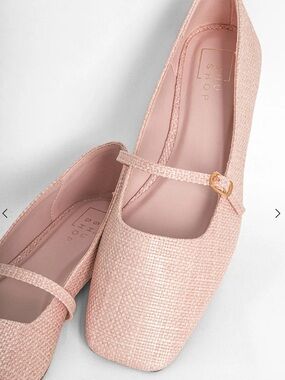 Ladies pink ballet flats